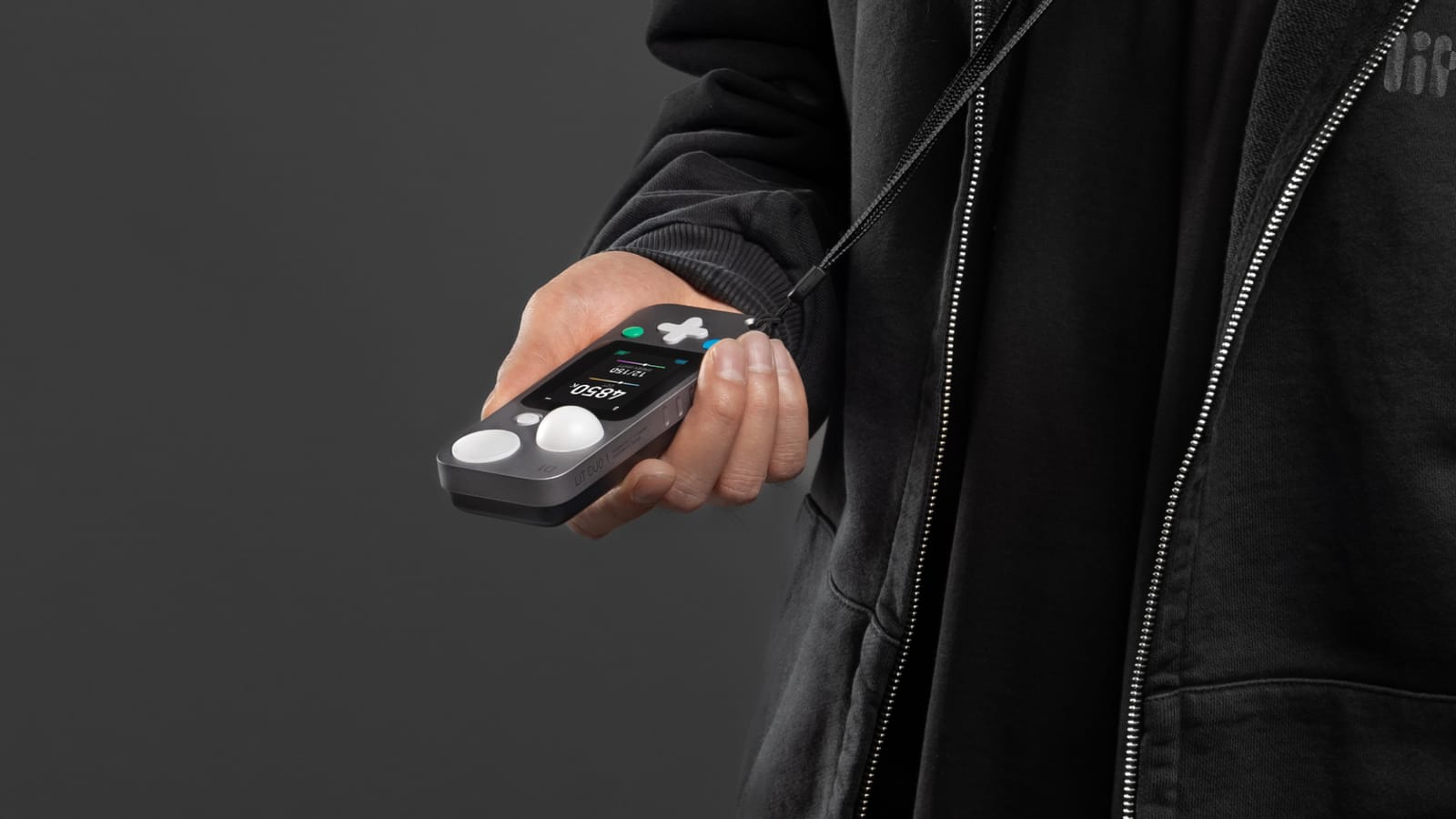 Using the LIT light meter on a neck strap.